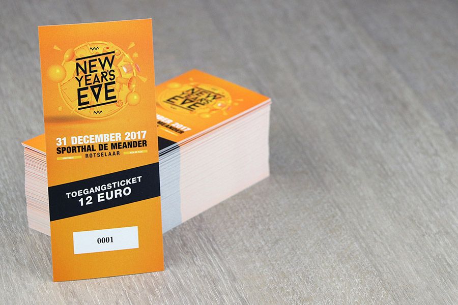 genummerde tickets voor new year's eve party